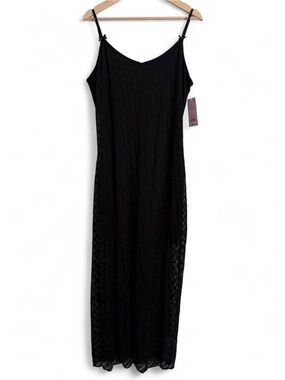 Wild Fable Black Lace Maxi Slip Dress Size M